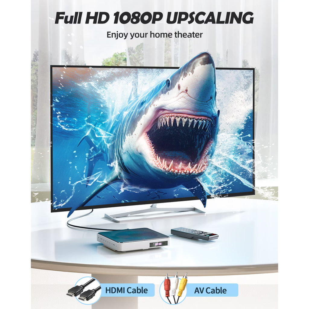 Arafuna Portable DVD Players for TV, 1080P Mini DVD Player with Remote, Hdmi Cable, Support Playback